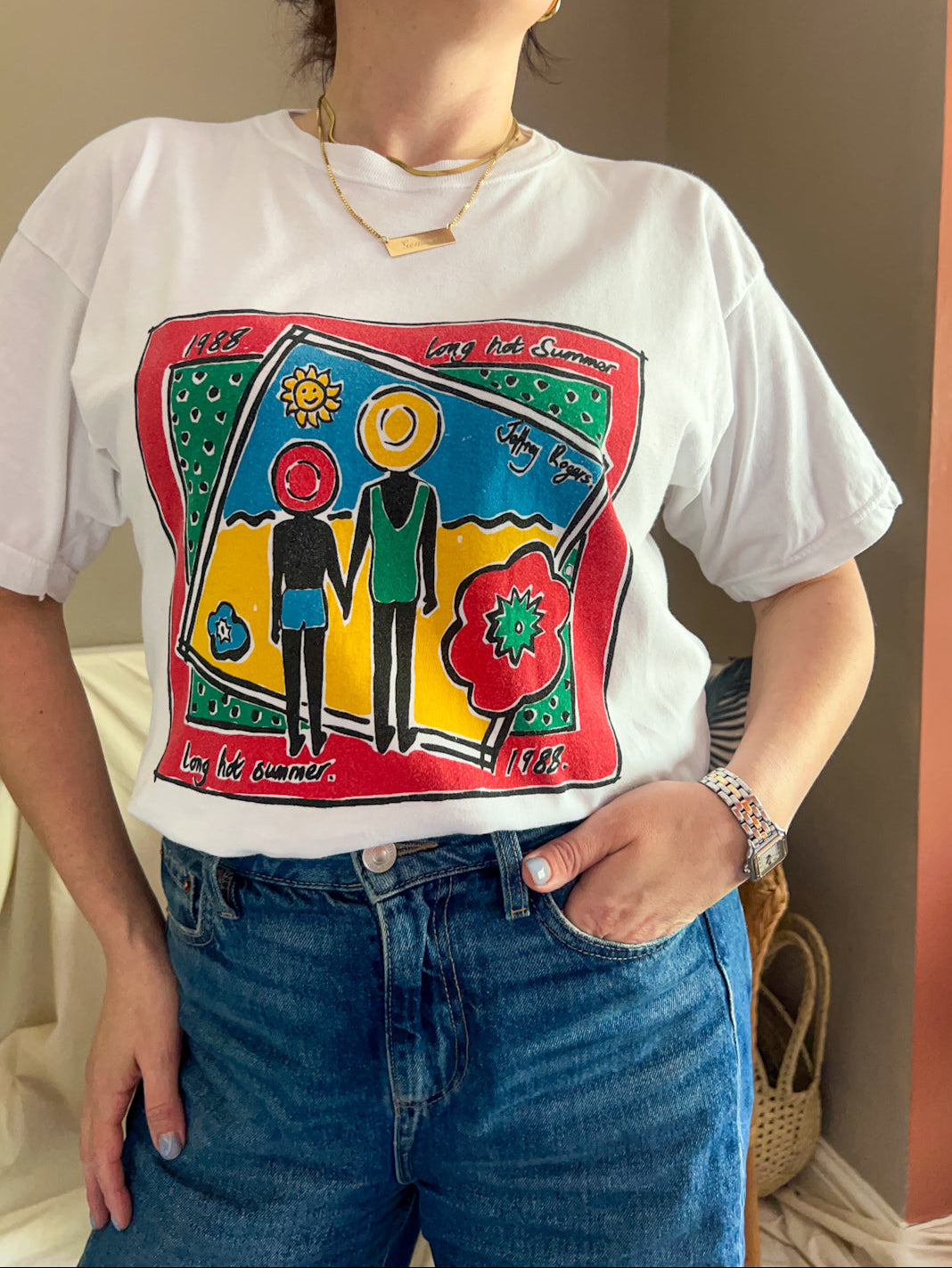 Vintage 1988 Long Hot Summer Tee - approx Size 10-14
