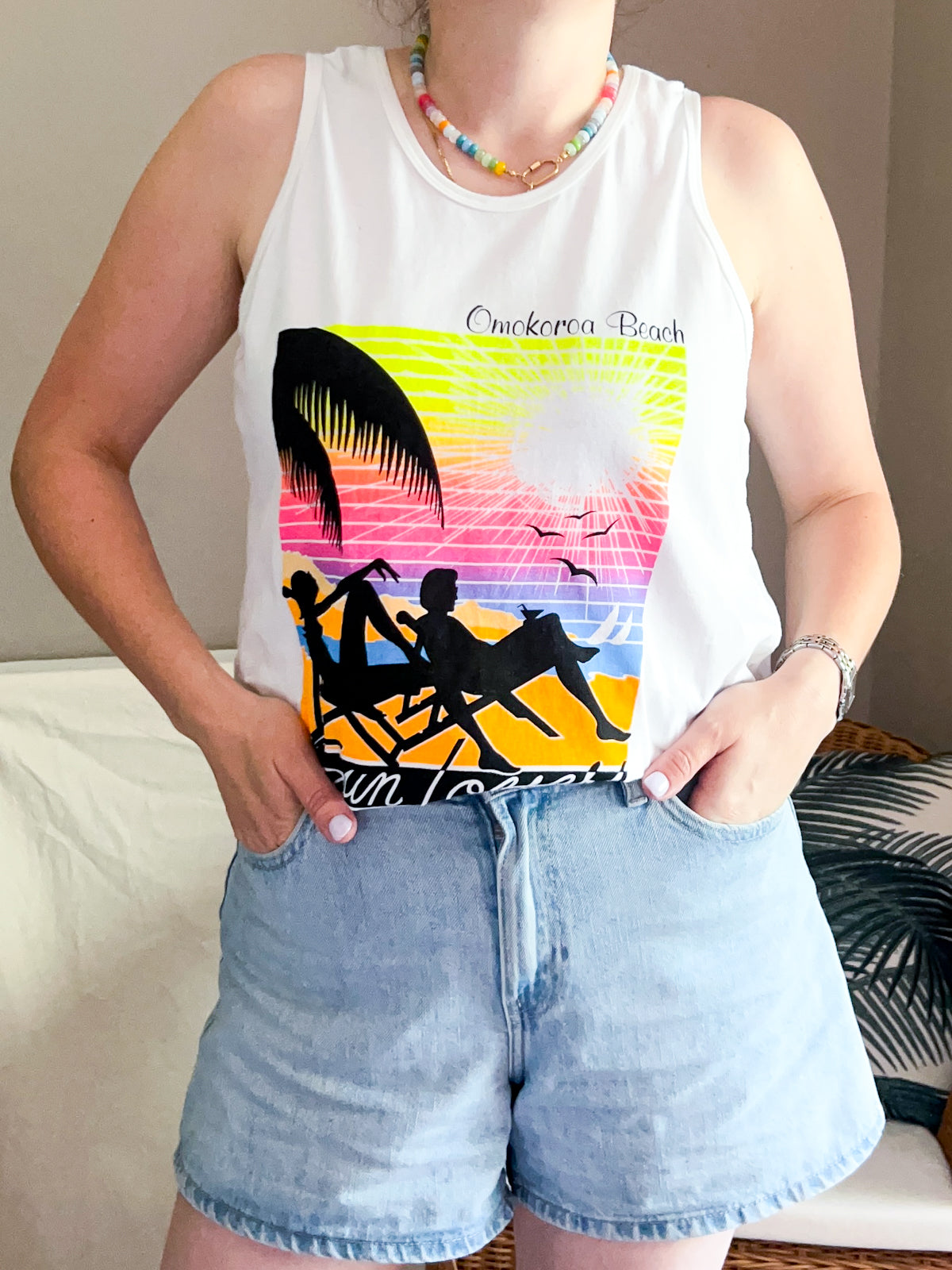Vintage Sun Lovers Vest - approx fit up to size 14