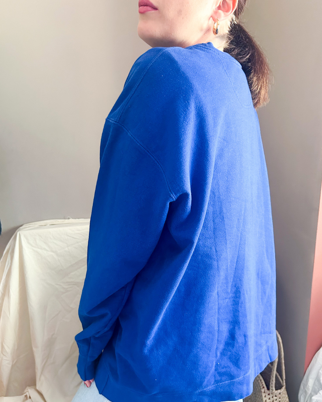 2000's Sweatshirt With Great Wave Print, approx Size 14-20