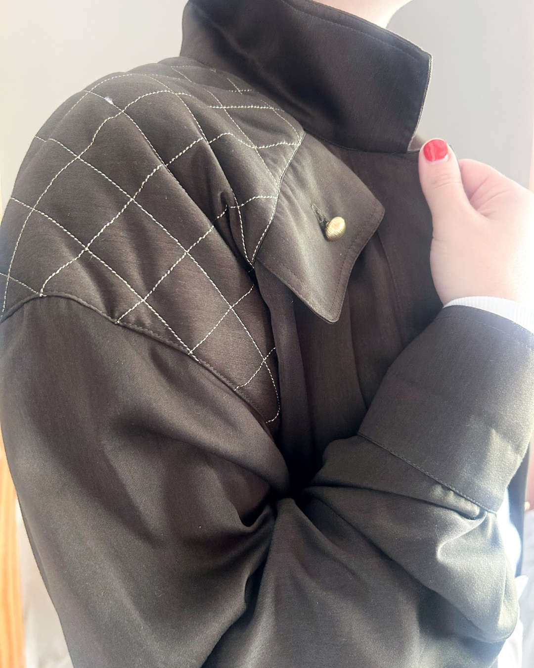 Vintage 70s-80s Dark Olive Shirt/Jacket, approx Size 10-14