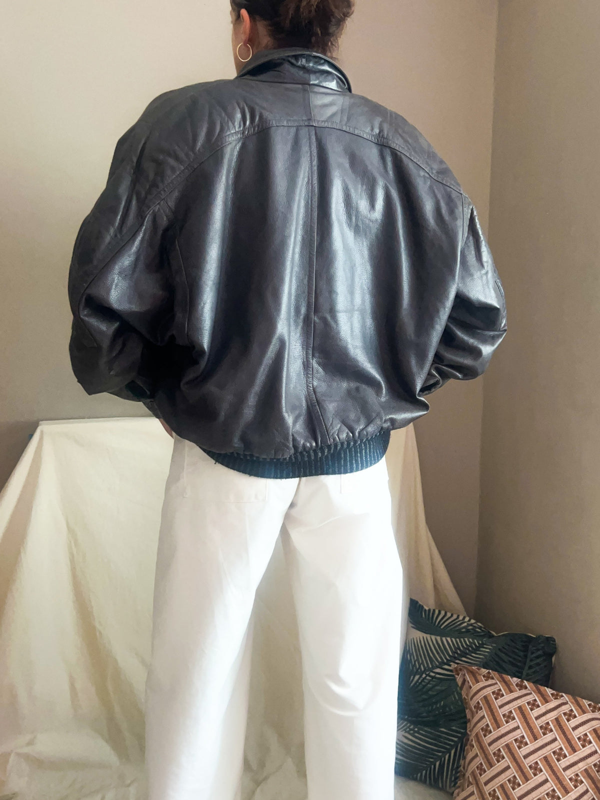 Vintage Italian Leather Jacket, approx size 12-16
