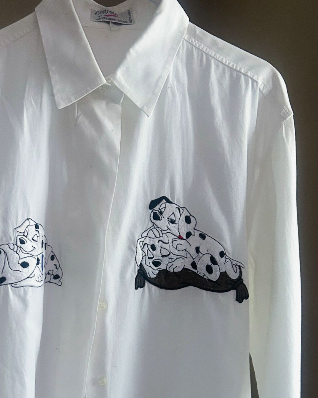 Vintage Dalmatian Applique Shirt, approx Size 10-16
