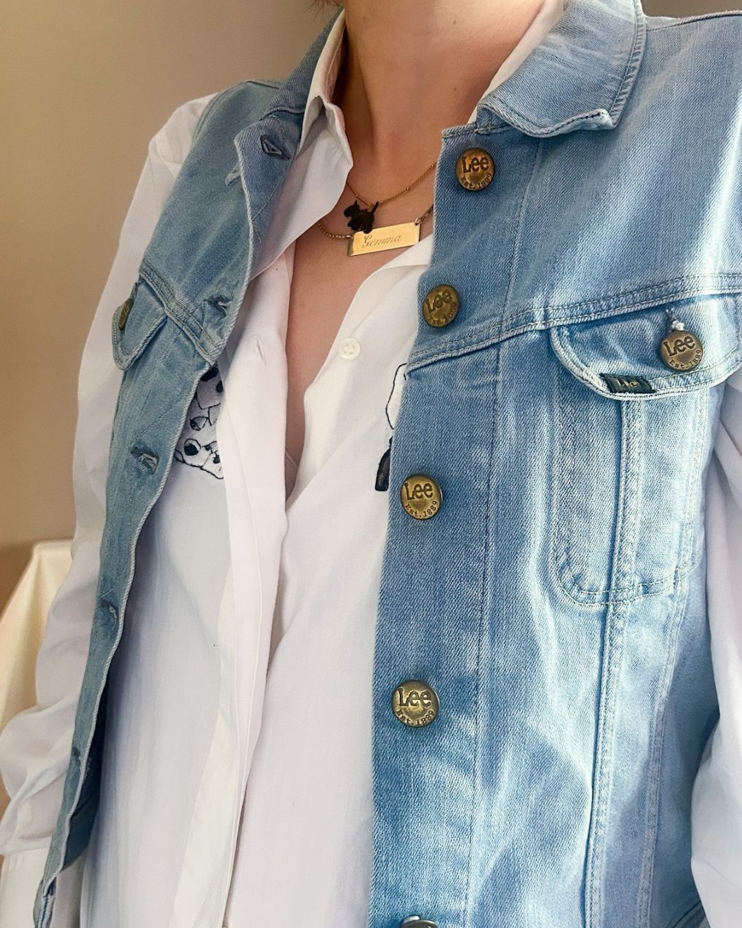 Y2k Era Lee Sleeveless Denim Vest, approx size 8-10