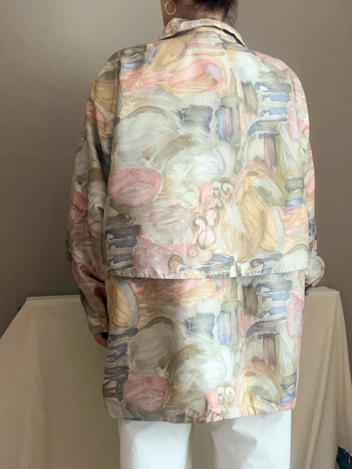 Vintage Abstract Print Jacket, fits up to size 20