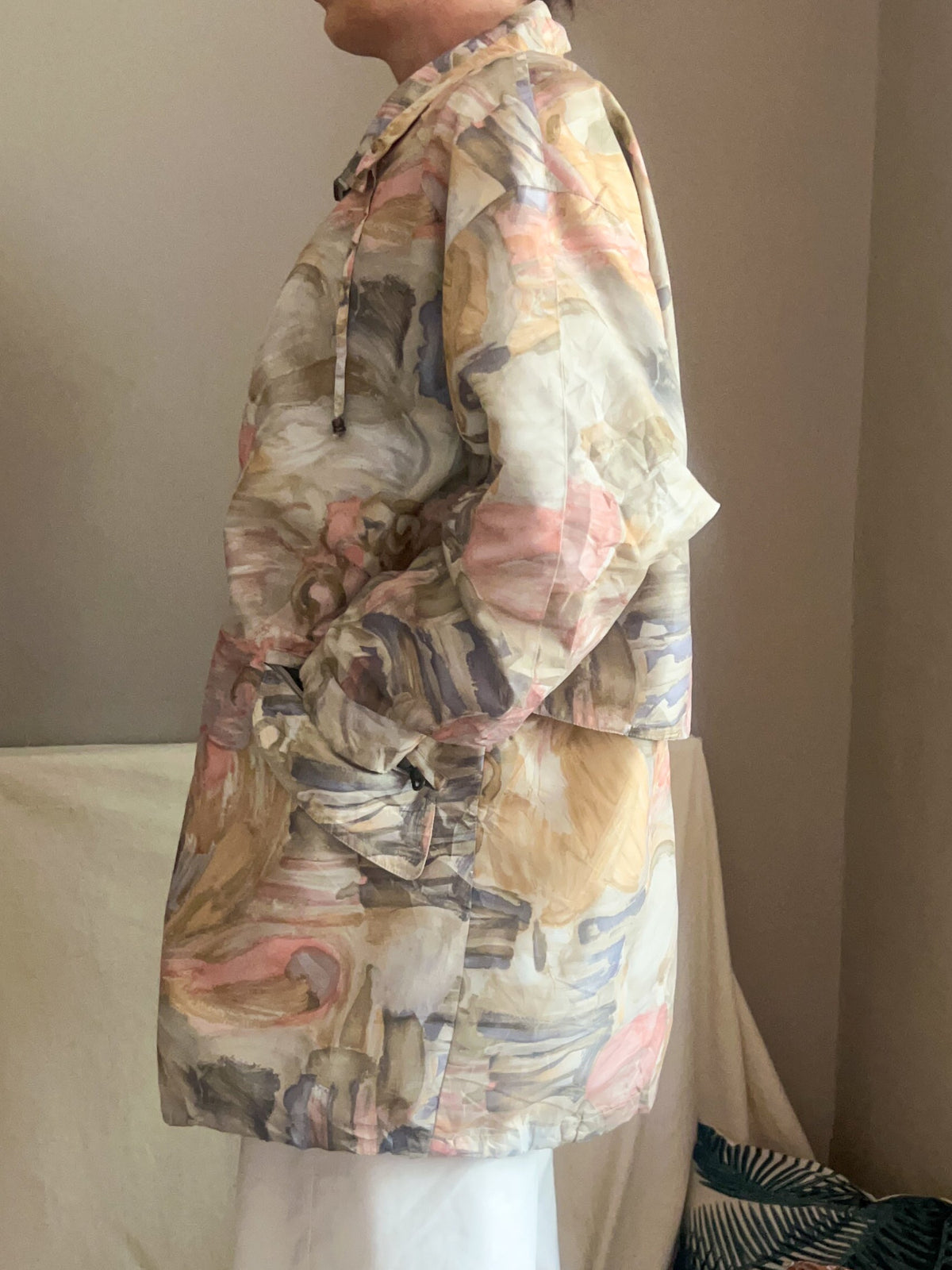 Vintage Abstract Print Jacket, fits up to size 20