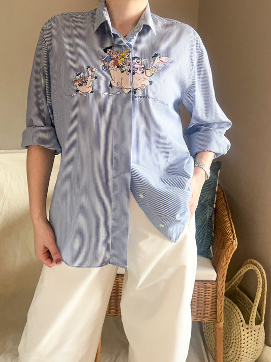 Vintage Flintstones Applique Shirt, approx Size 10-12