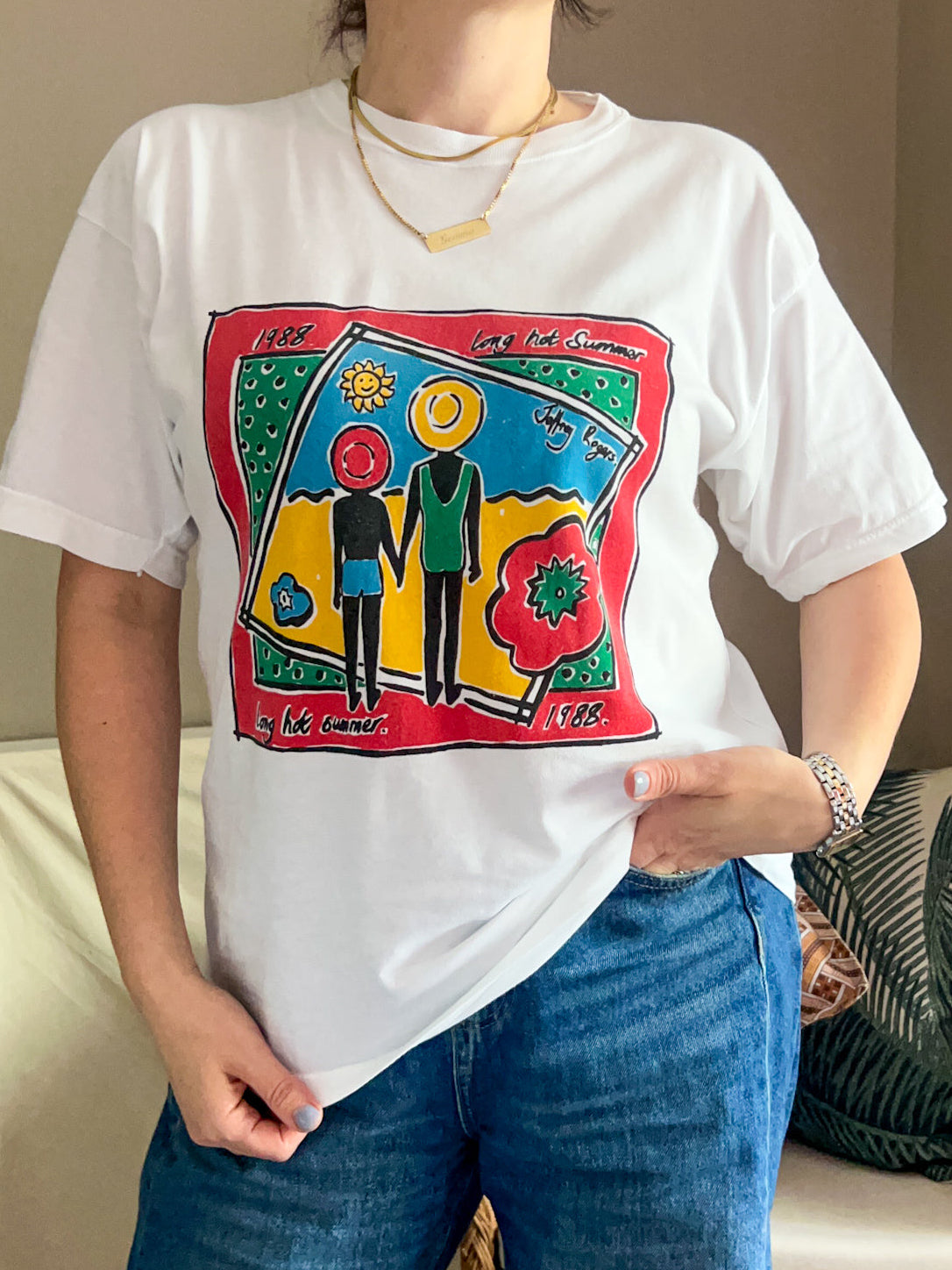 Vintage 1988 Long Hot Summer Tee  - approx Size 10-14