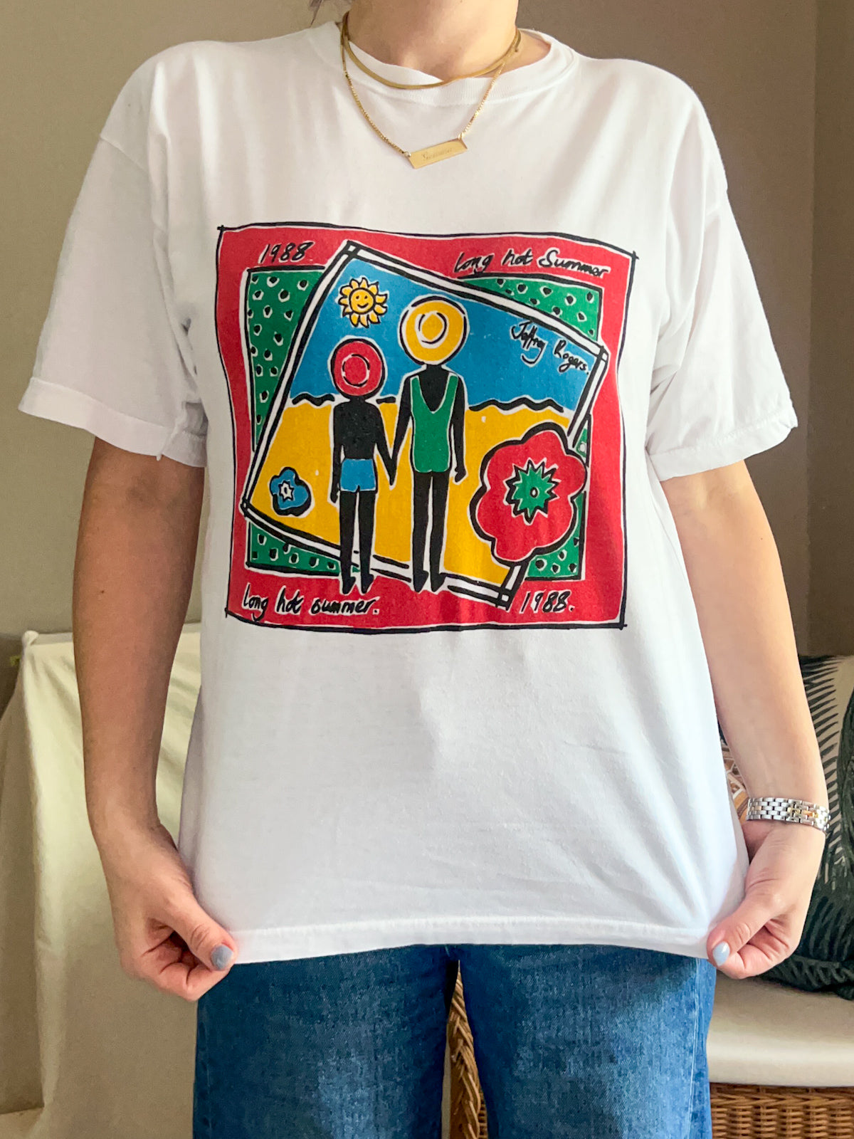 Vintage 1988 Long Hot Summer Tee  - approx Size 10-14