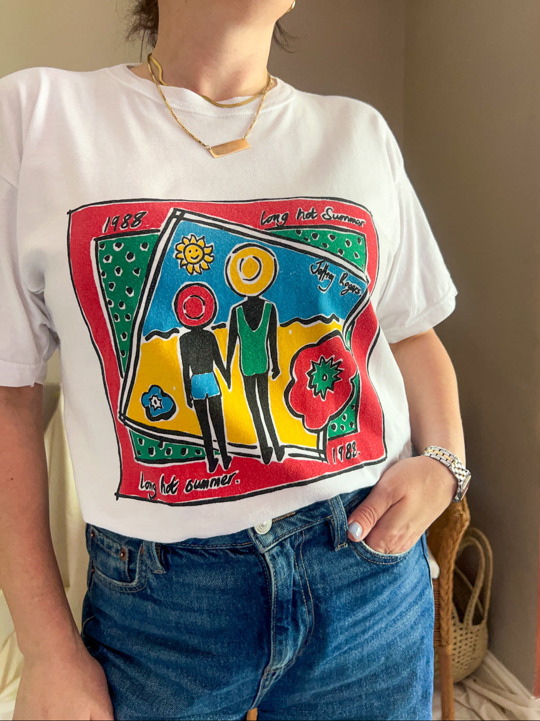 Vintage 1988 Long Hot Summer Tee  - approx Size 10-14