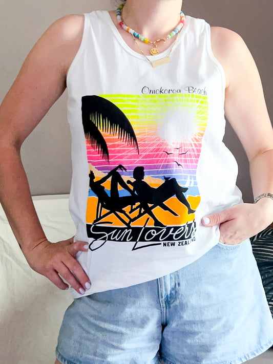 Vintage Sun Lovers Vest  - approx fit up to size 14