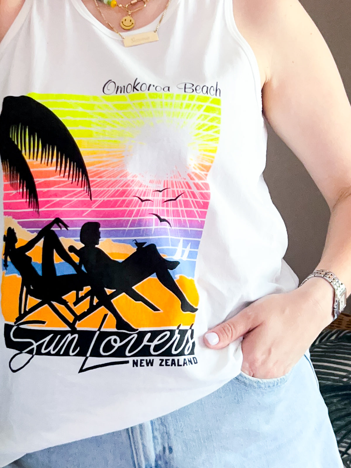Vintage Sun Lovers Vest  - approx fit up to size 14