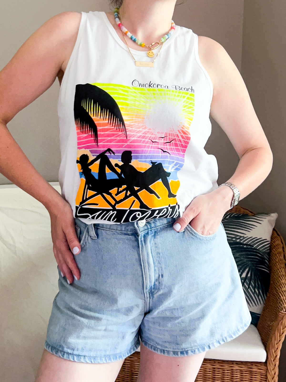 Vintage Sun Lovers Vest  - approx fit up to size 14