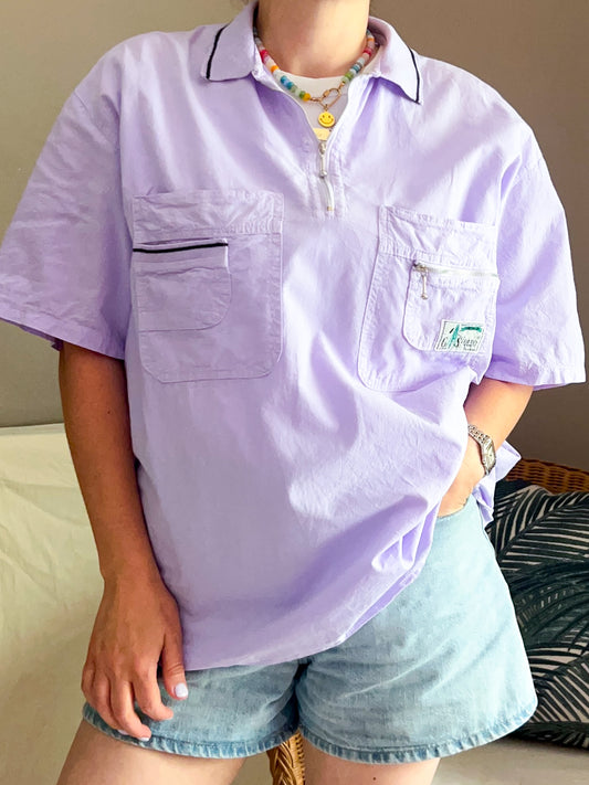 Vintage Utility Style Shirt/ Tee - size up to UK 20