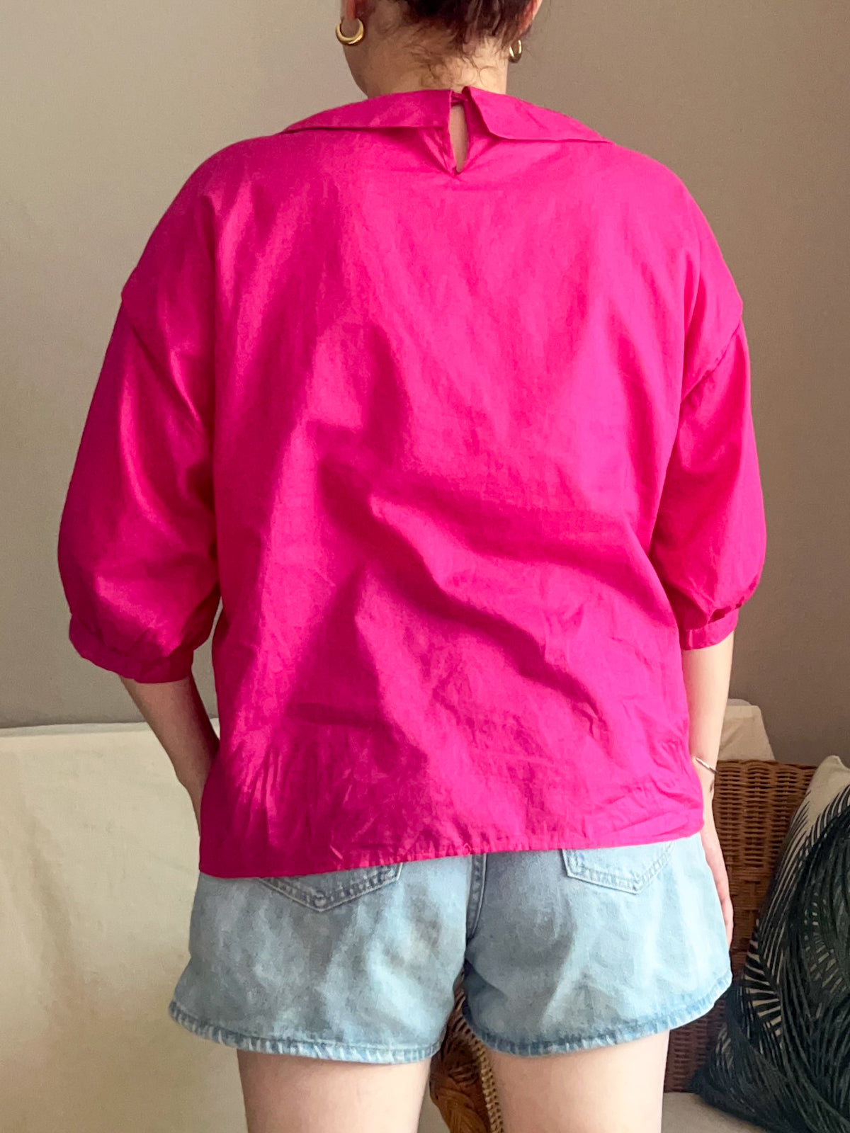 Vintage Round Collar Blouse, size approx 12-16