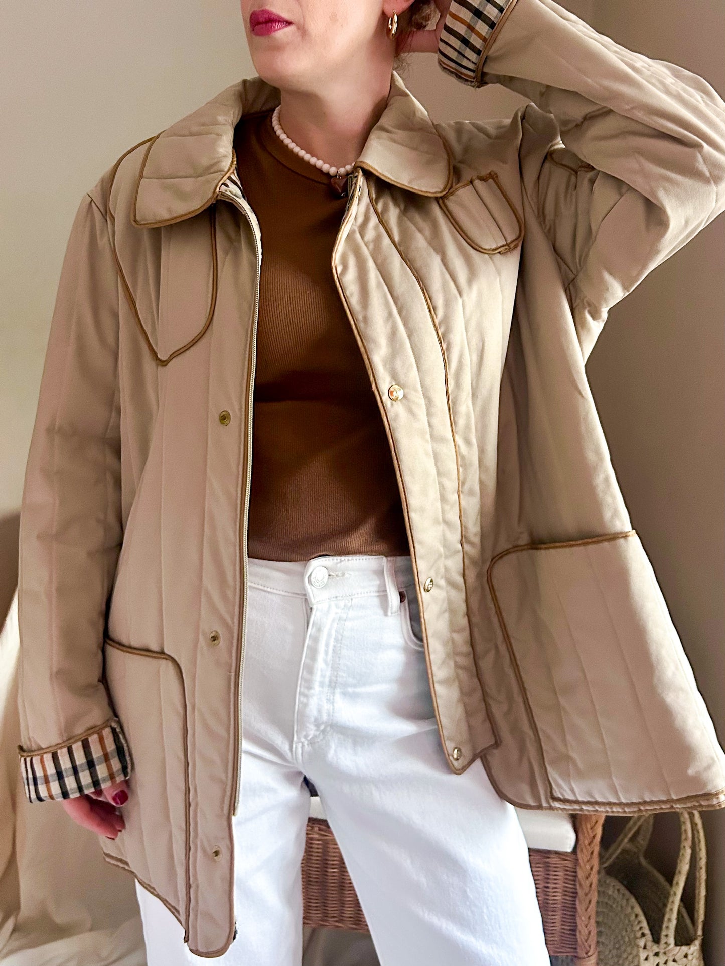 vintage DAKS quilted jacket 