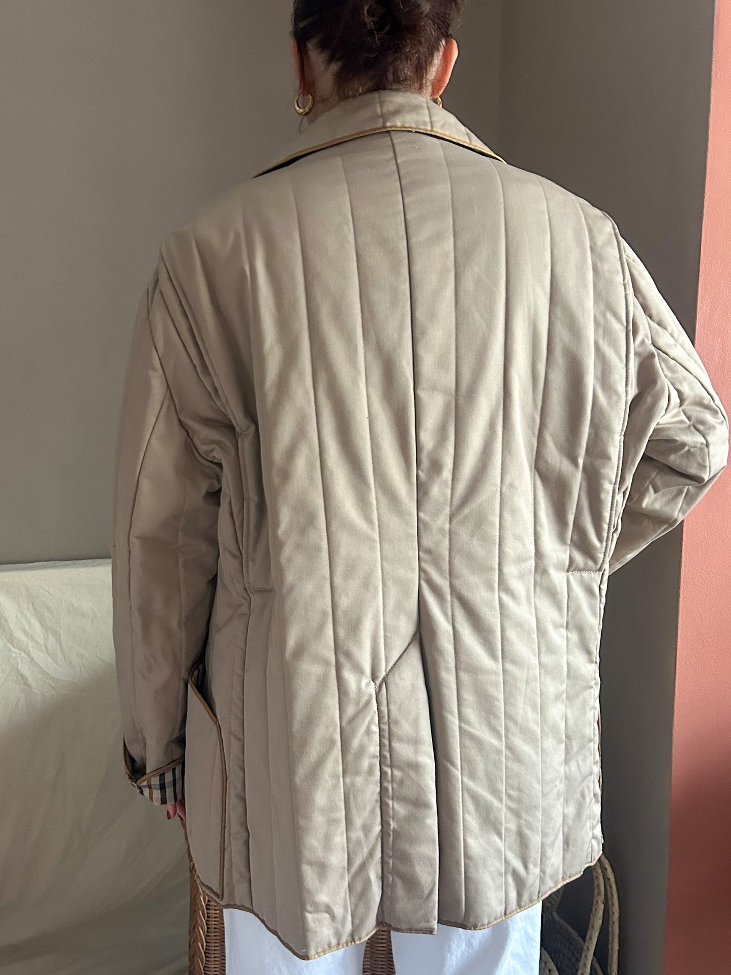 Vintage DAKS Quilted Jacket, approx Size 12-18+