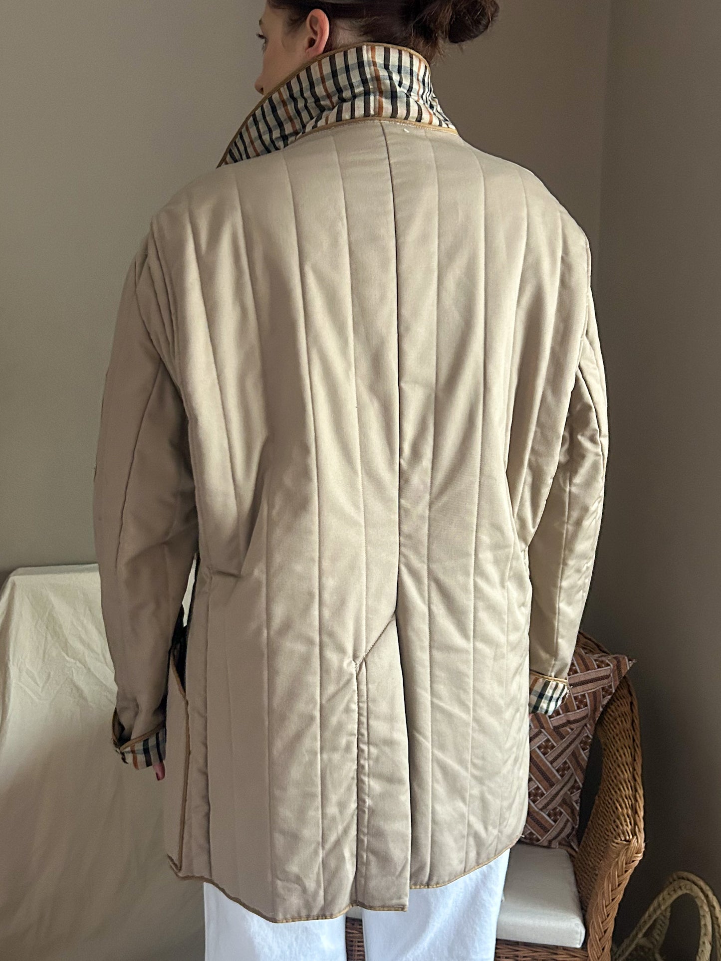 Vintage DAKS Quilted Jacket, approx Size 12-18+