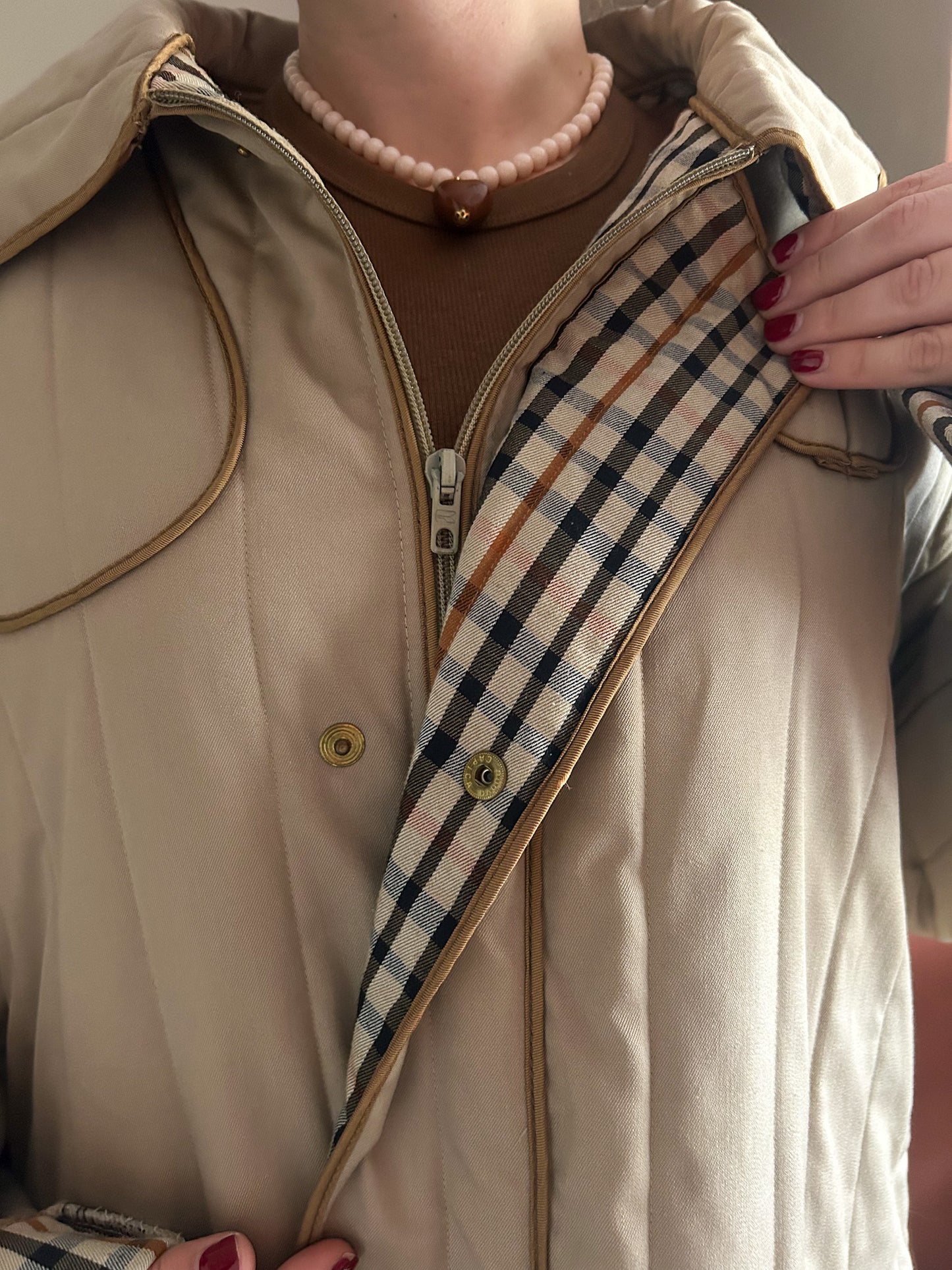 Vintage DAKS Quilted Jacket, approx Size 12-18+