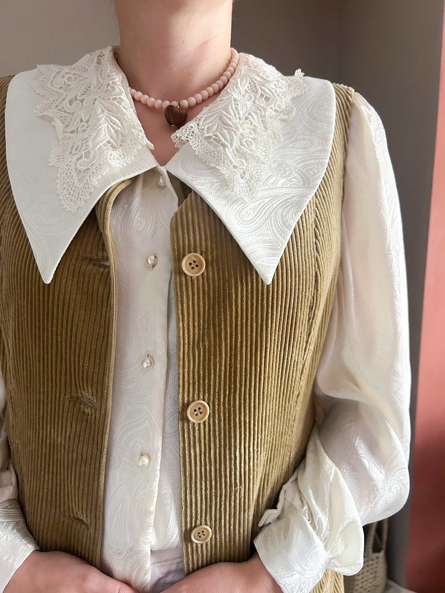 Vintage Sisley Longline Waistcoat, approx size 6-8+