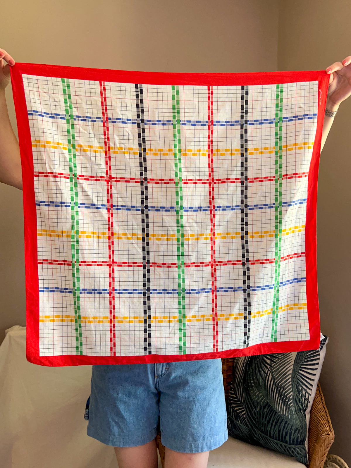Vintage Echo Cotton & Silk Scarf, circa 1980s