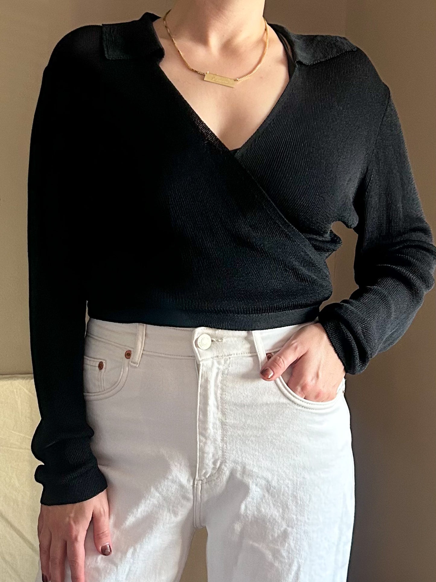 Vintage Max & Co Wrap Top, approx Size 10-14