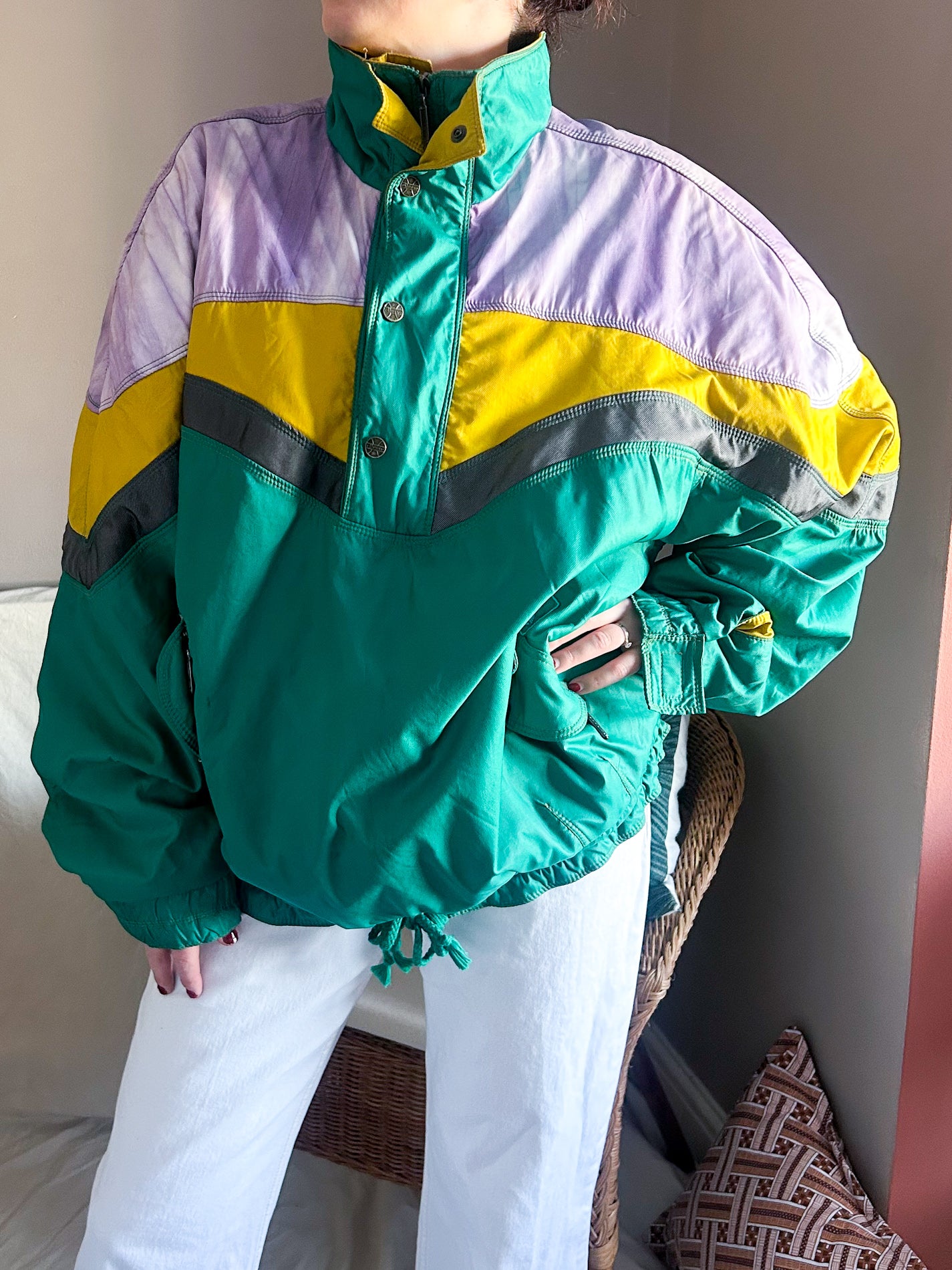 Vintage Ellesse Colour Block Sports Jacket, approx size 12-20