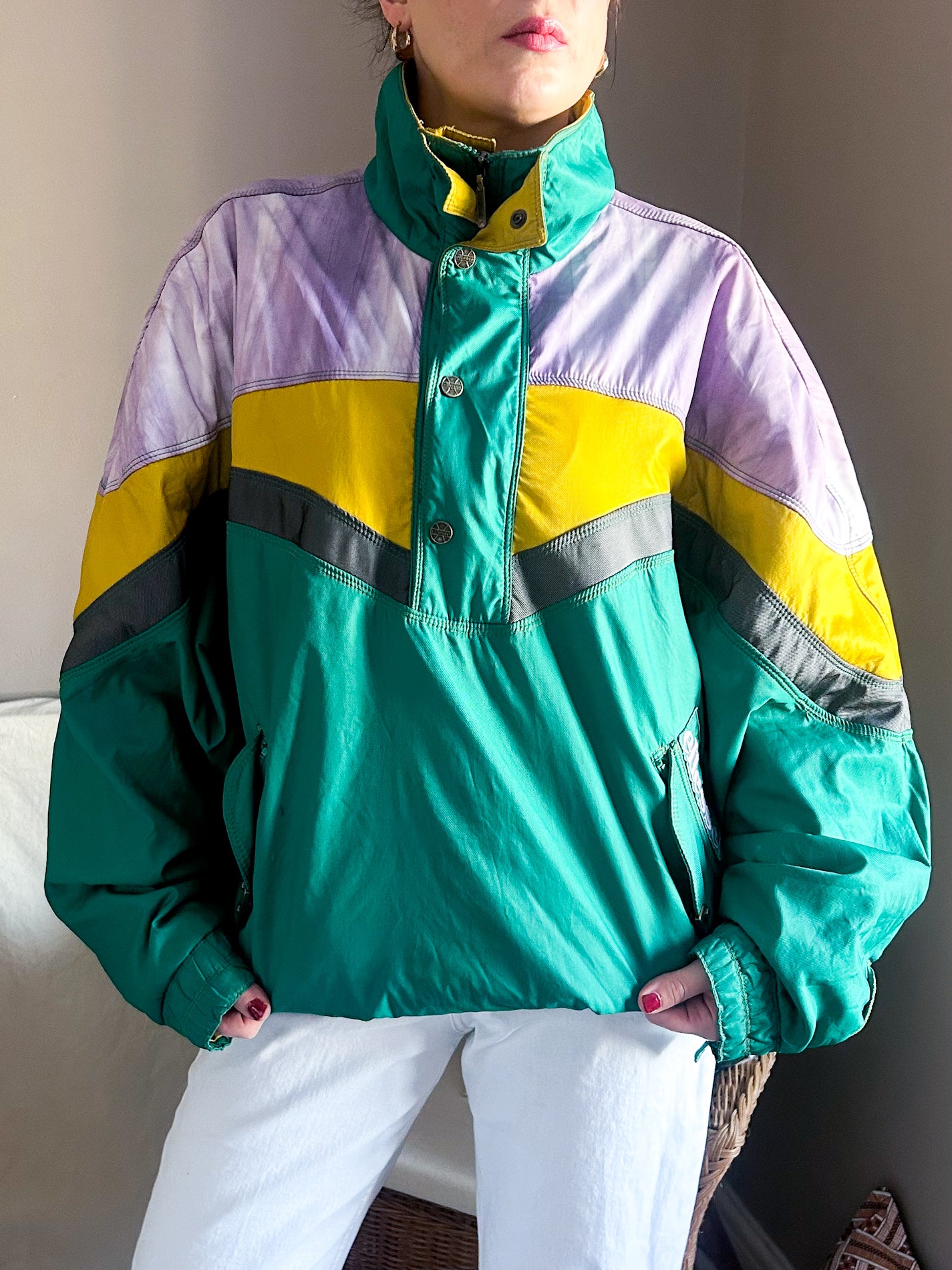 Vintage Ellesse Colour Block Sports Jacket, approx size 12-20