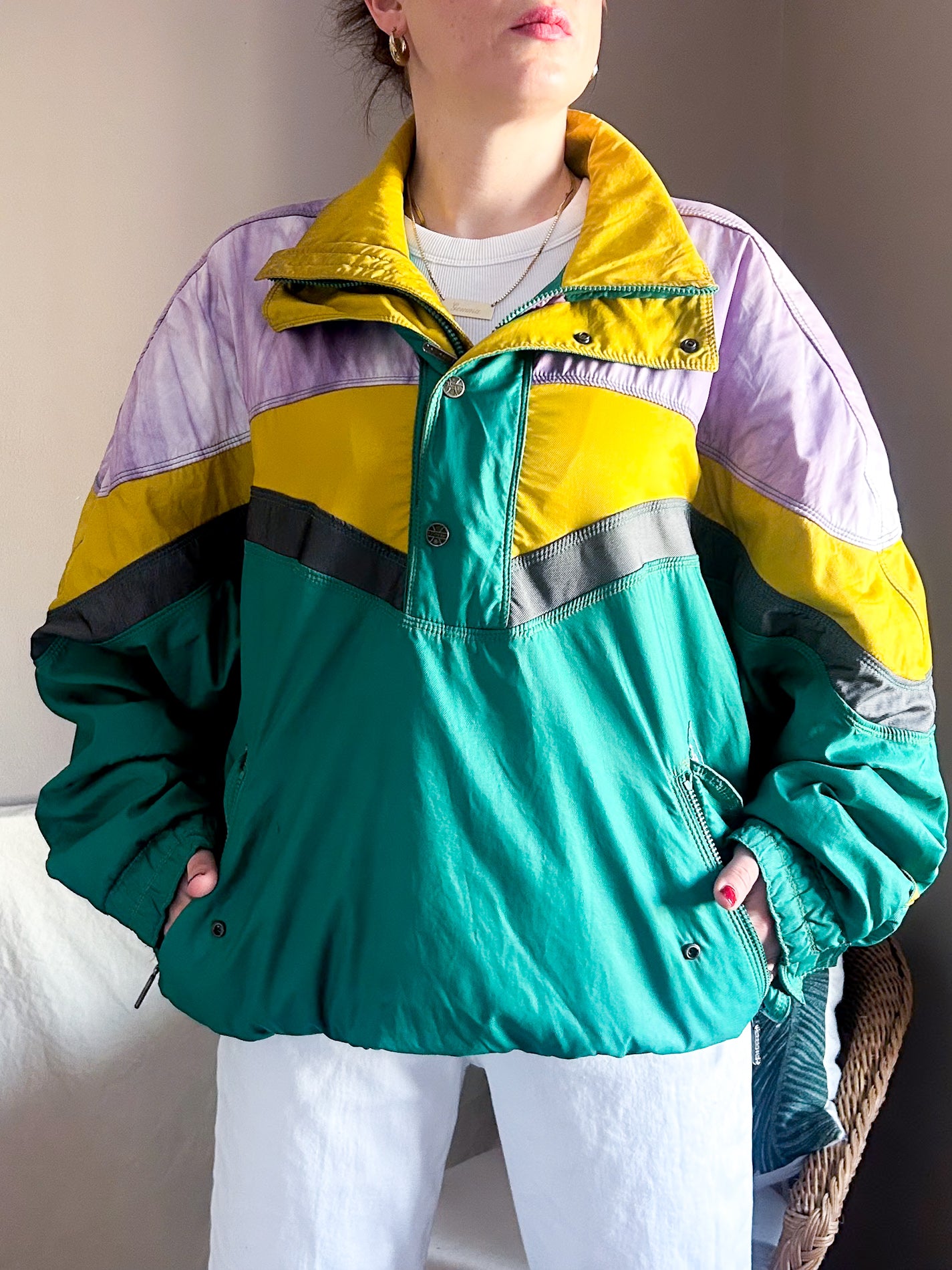 Vintage Ellesse Colour Block Sports Jacket, approx size 12-20