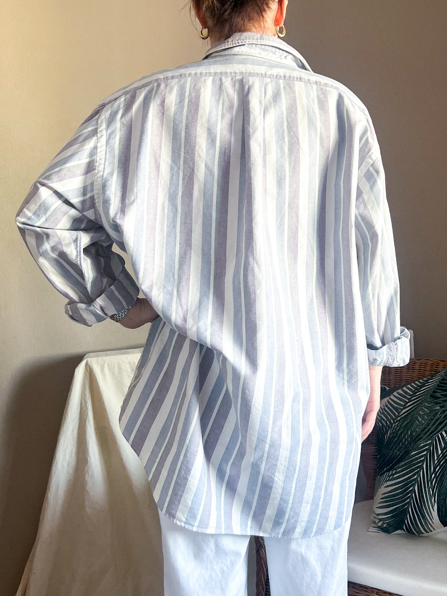 Vintage 80's Polo by Ralph Lauren Stripe Shirt, approx Size 12-16+ (Men's XL)